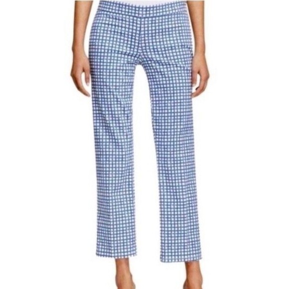 Tory Burch Pants - TORY BURCH Women’s  Pant CAPRIS Ankle Blue Haven Plaid Cotton Sz 26